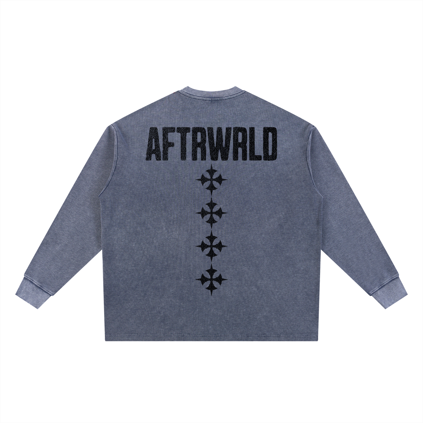 'RULE THE WRLD' Waffle Knit - TIDE BLUE
