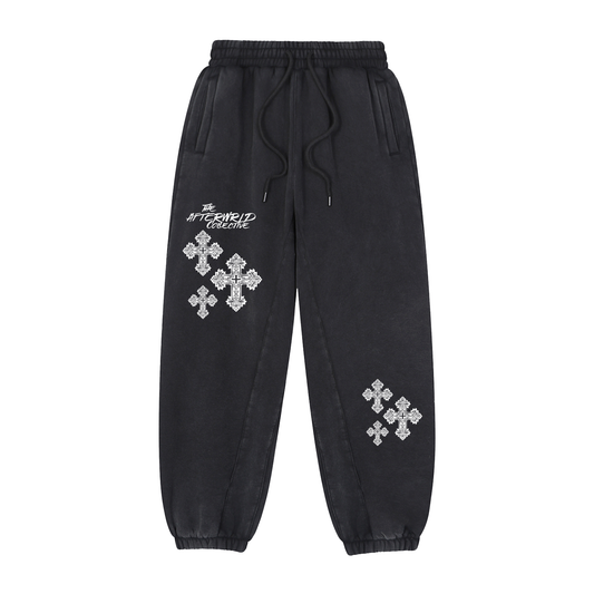 DEUS VULT black Track pants